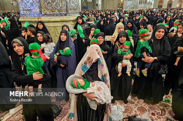 مراسم «شیرخوارگان حسینی» در حرم امام رضا (ع)