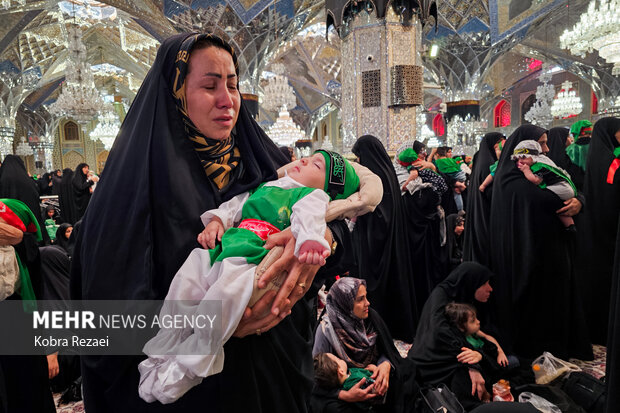 مراسم «شیرخوارگان حسینی» در حرم امام رضا (ع)