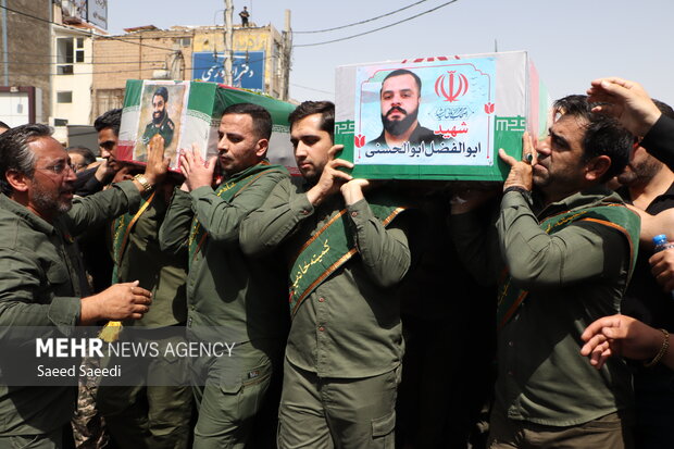 تشییع پیکر شهیدان «محسن برکان» و «ابوالفضل ابوالحسنی» در ورامین