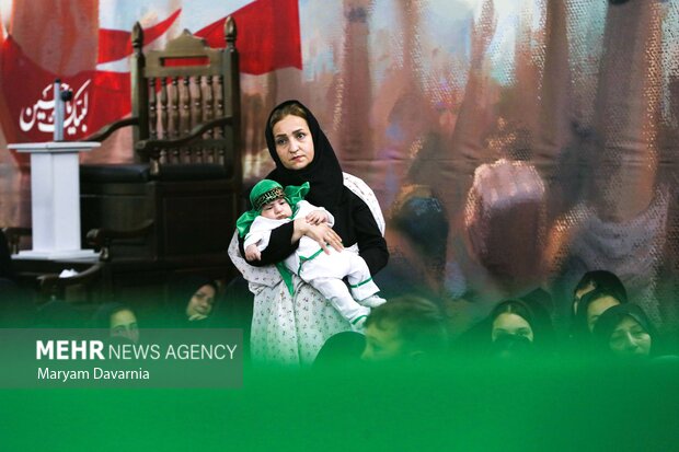 مراسم «شیرخوارگان حسینی» در امامزاده سیدعباس (ع) بجنورد