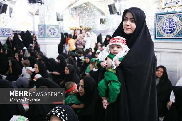 مراسم «شیرخوارگان حسینی» در امامزاده سیدعباس (ع) بجنورد