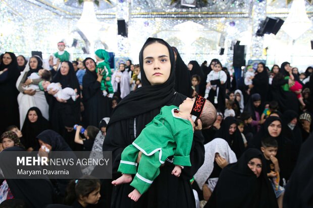 مراسم «شیرخوارگان حسینی» در امامزاده سیدعباس (ع) بجنورد