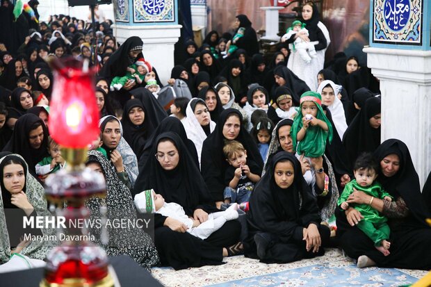 مراسم «شیرخوارگان حسینی» در امامزاده سیدعباس (ع) بجنورد