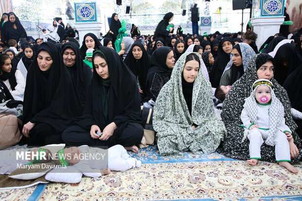 مراسم «شیرخوارگان حسینی» در امامزاده سیدعباس (ع) بجنورد