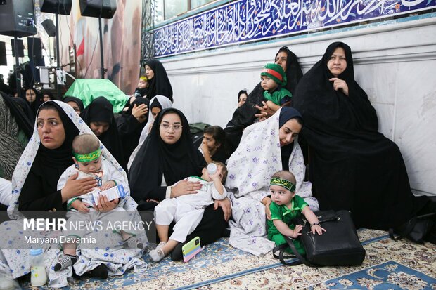 مراسم «شیرخوارگان حسینی» در امامزاده سیدعباس (ع) بجنورد