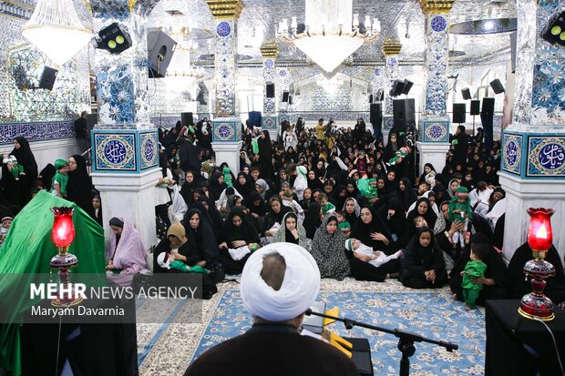 مراسم «شیرخوارگان حسینی» در امامزاده سیدعباس (ع) بجنورد