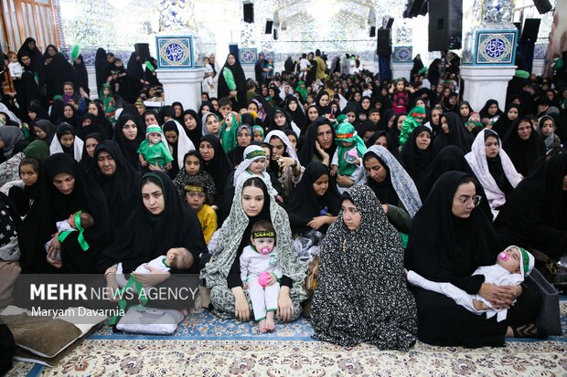 مراسم «شیرخوارگان حسینی» در امامزاده سیدعباس (ع) بجنورد