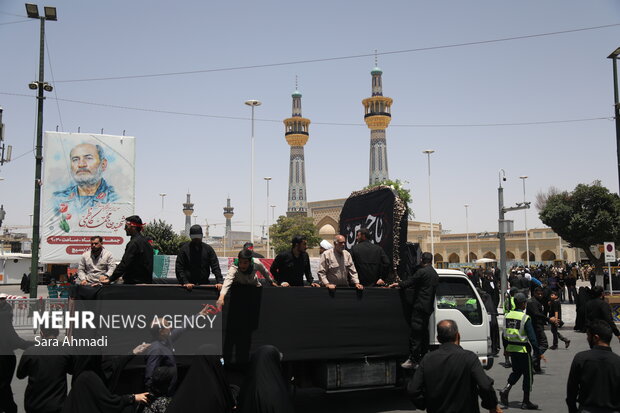 مراسم تشییع پیکر ۱۵ شهید جنایت رژیم صهیونیستی در مشهد - ۲