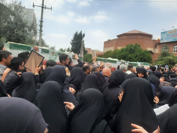 تشییع پیکرشهدای نیروی انتظامی درگرگان؛یادگاران رشادت وایثار بدرقه شدند