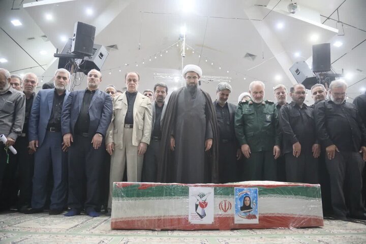 پیکر مطهر شهیده «بهاره لطفی» در همدان تشییع شد