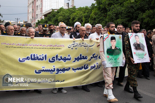 تشییع پیکر پاک سه شهید نیروی انتظامی درگرگان