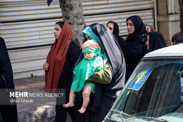 تشییع پیکر شهید «پوراندخت سعادت‌نژاد» در تالش
