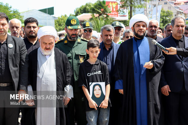تشییع پیکر شهید «پوراندخت سعادت‌نژاد» در تالش