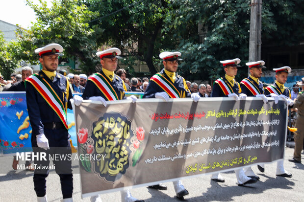 تشییع پیکر شهید «پوراندخت سعادت‌نژاد» در تالش