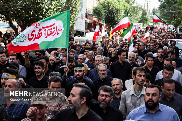 تشییع پیکر شهید مدافع وطن «حسن خوانساری» در قرچک
