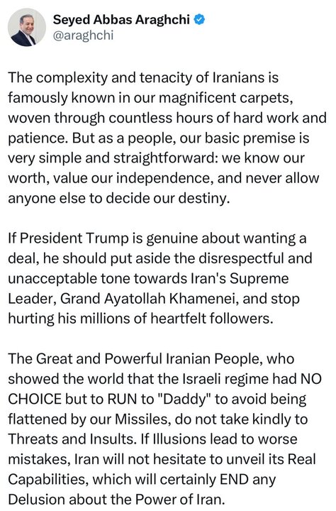 Erakçi: İran halkı başkasının kaderlerini belirlemesine izin vermez