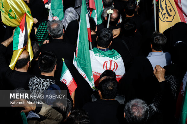 تشییع پیکر ۶۰ شهید اقتدار در تهران