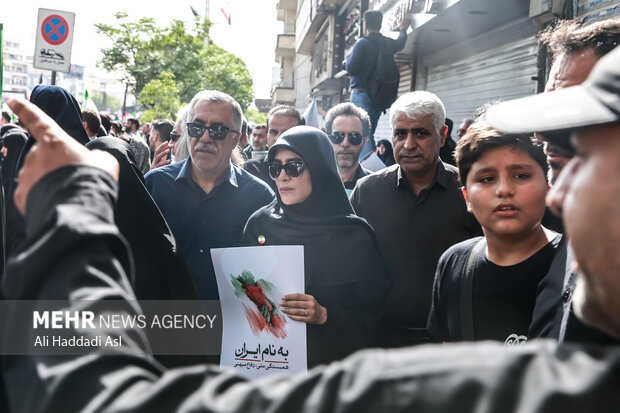 تشییع پیکر ۶۰ شهید اقتدار در تهران