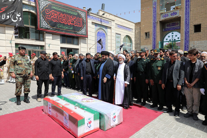 مراسم تشییع شهیدان «حیدری و ضرغامی پرست» در استان زنجان
