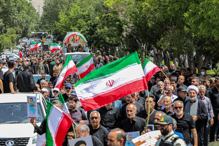 مراسم تشییع شهیدان «حیدری و ضرغامی پرست» در استان زنجان