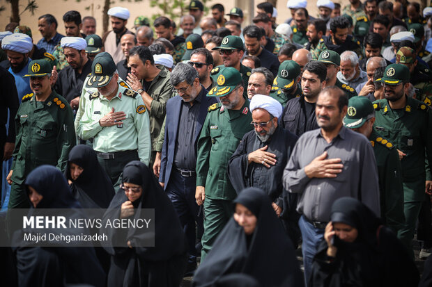 تشییع پیکر شهید مدافع وطن «سرگرد صالح بناء هنزایی» در یزد