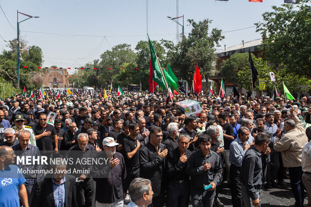 تشییع پیکر شهید مدافع وطن «امیرحسین باجلان» در قزوین