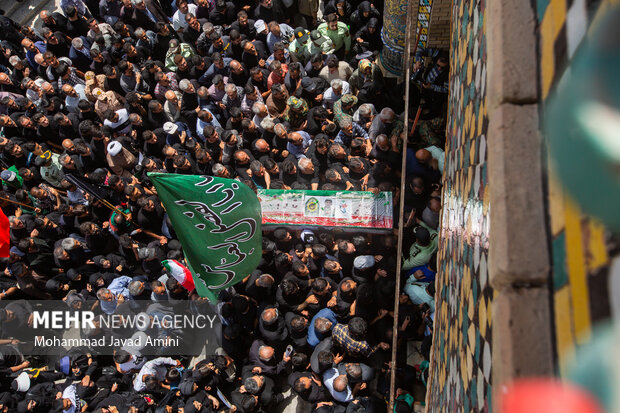 تشییع پیکر شهید مدافع وطن «امیرحسین باجلان» در قزوین