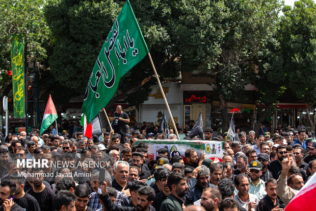 تشییع پیکر شهید مدافع وطن «امیرحسین باجلان» در قزوین