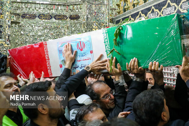 خاکسپاری شهید «محمدمهدی طهرانچی‌» در حرم حضرت عبدالعظیم حسنی (ع)