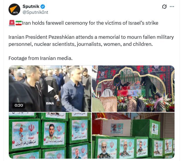 انعکاس گسترده مراسم تشییع «شهدای اقتدار» در رسانههای خارجی+فیلم و عکس