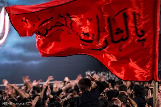 مراسم عزاداری شب سوم ماه محرم در مهدیه شهر میلاجرد