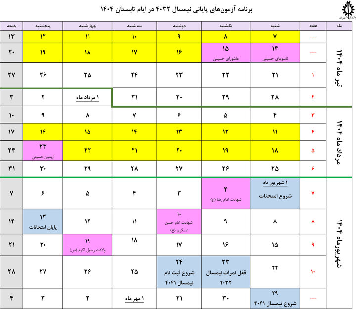 زمان برگزاری امتحانات پایانترم دانشگاه علم و صنعت مشخص شد 2