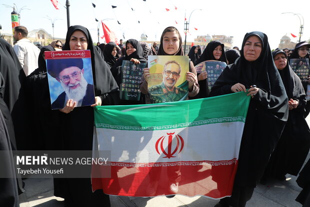 تشییع و خاکسپاری پیکر سردار شهید «علی شادمانی» در همدان