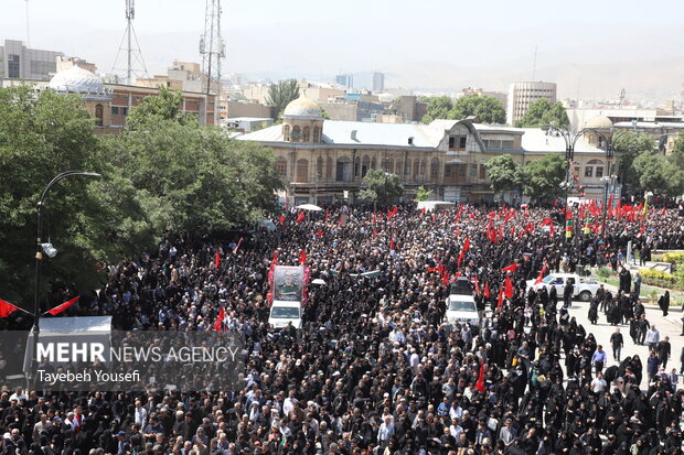 تشییع و خاکسپاری پیکر سردار شهید «علی شادمانی» در همدان