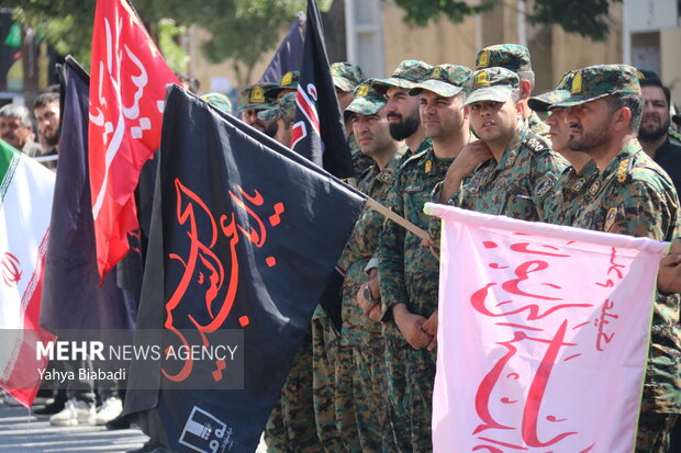 آیین تشییع شهيد مدافع وطن «نيما ايزدی آرا» از کارکنان يگان ويژه فراجا در کرمانشاه