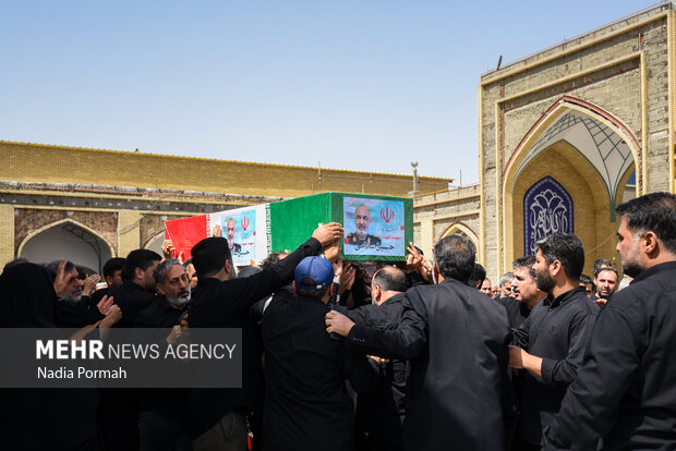 تشییع پیکر سردار شهید حسین سلامی در حرم حضرت عبدالعظیم (ع)