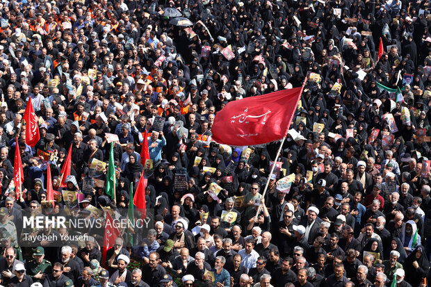 تشییع و خاکسپاری پیکر سردار شهید «علی شادمانی» در همدان