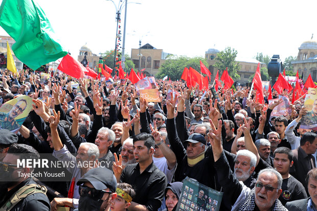 تشییع و خاکسپاری پیکر سردار شهید «علی شادمانی» در همدان