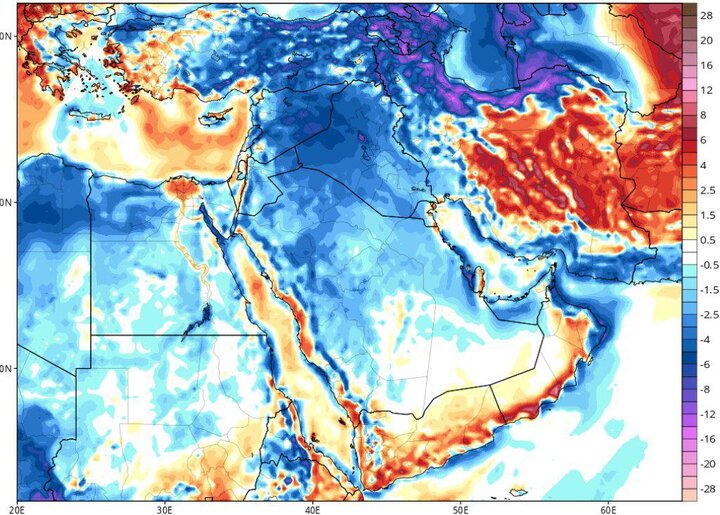 آغاز رگبار و کاهش دما در 9 استان از روز پنجشنبه