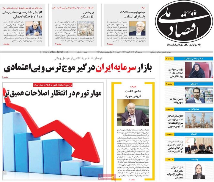روزنامه‌های اقتصادی دوشنبه نهم تیر ۱۴۰۴
