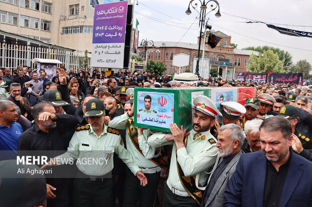 تشییع پیکر شهید اقتدار ملی «سردار علیرضا لطفی» در ارومیه