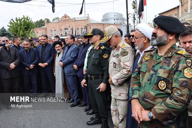 تشییع پیکر شهید اقتدار ملی «سردار علیرضا لطفی» در ارومیه