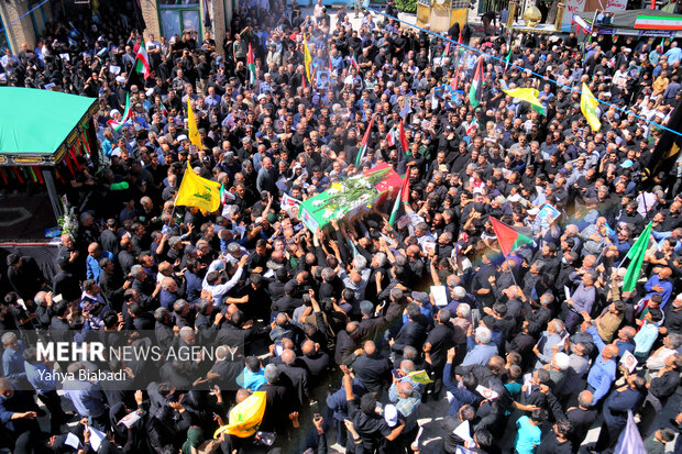 پیکر مطهر شهید « امیرحسین صالحی» در آمل تشییع شد