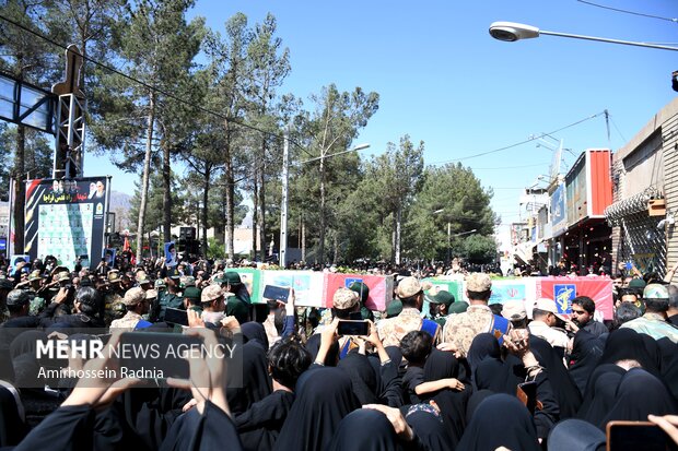 وداعی مملو از شور و غم با سه شهید قهرمان انتظامی در گرگان
