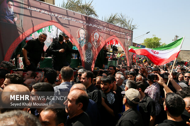 تشییع پیکر سپهبد شهید «غلامعلی رشید» و فرزندش در دزفول