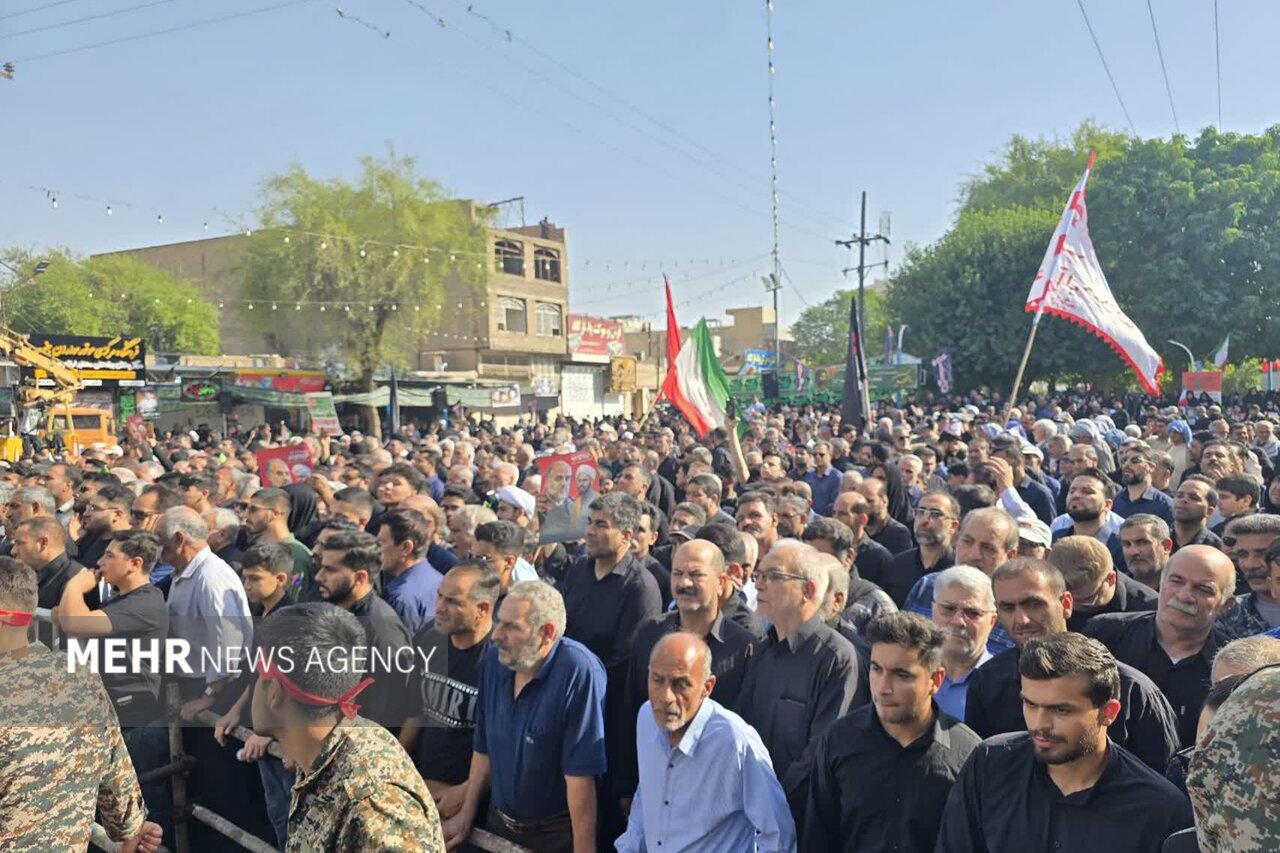 سردار،رشيد،مراسم،حضور،معاونت،ستاد،دزفول،فرزندش،پرشور،پيكر،من ...
