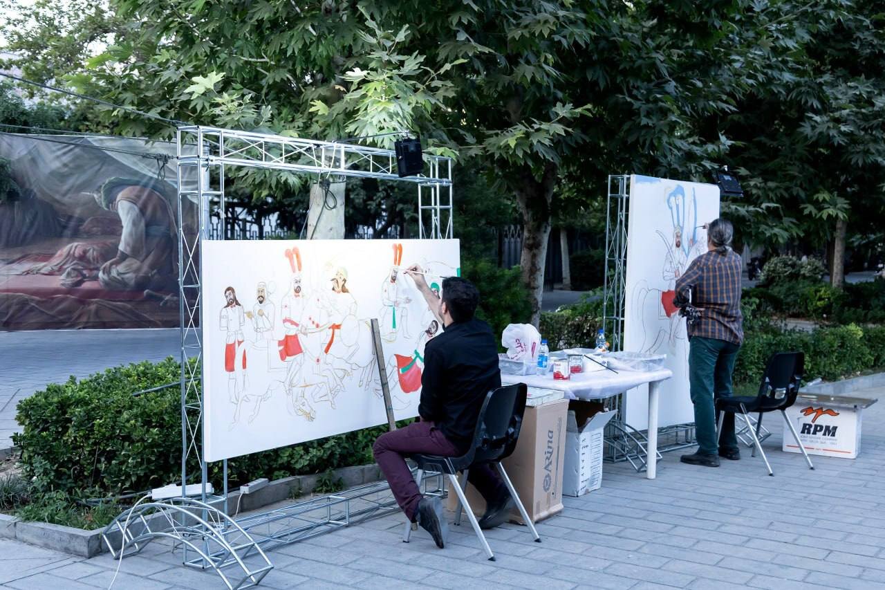 از شَروه تا نقاشی قهوهخانهای؛ حامد طاها برای امام حسین (ع) خواند از شَروه تا نقاشی قهوهخانهای؛ حامد طاها برای امام حسین (ع) خواند