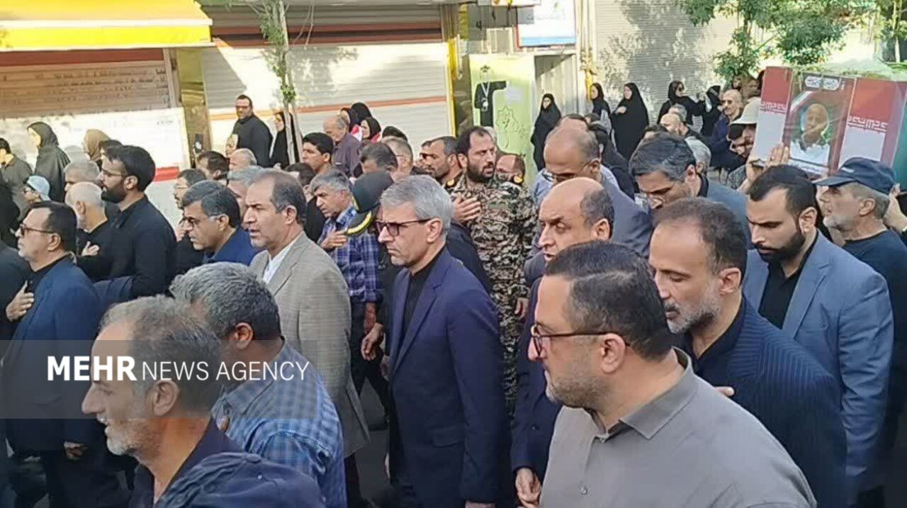 پیکر ۵ شهید تجاوز رژیم صهیونیستی در آستانه اشرفیه تشییع شد