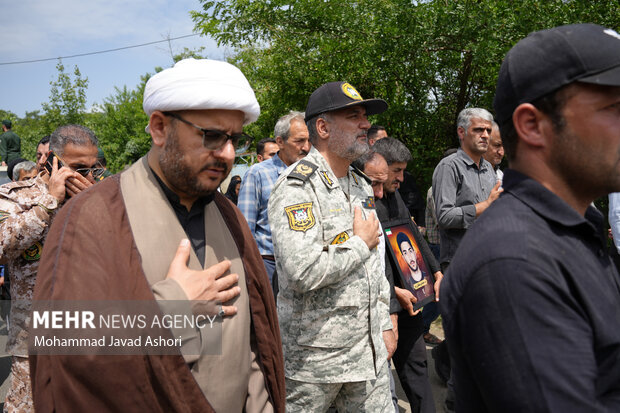 تشییع پیکر مطهر شهید سرباز محمد امین سلطانی رزداری در رضوانشهر
