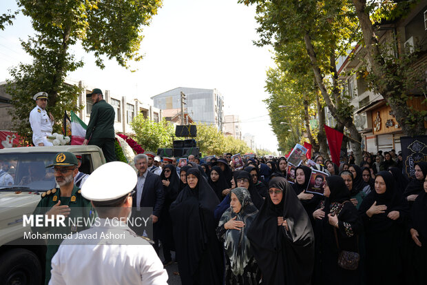 تشییع پیکر مطهر شهید سرباز محمد امین سلطانی رزداری در رضوانشهر